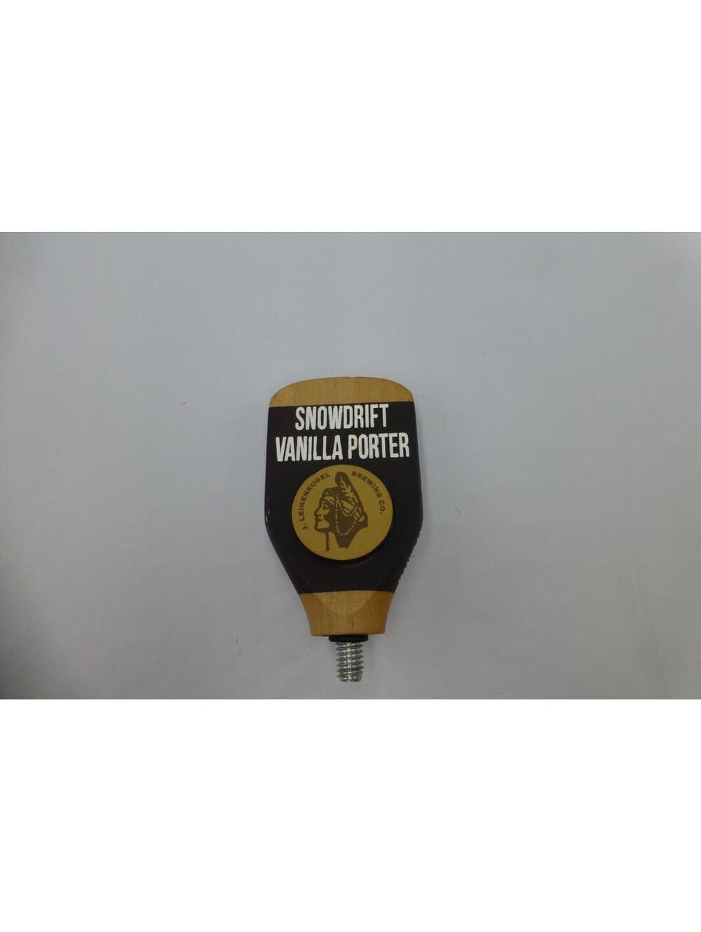 J. Leinenkugel's Snowdrift Vanilla Porter Beer Tap Handle Bar Knob Wood 3.25" C2